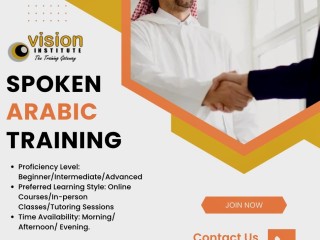 Spoken Arabic Training at Vision Institute. Call 0509249945