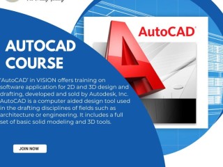 AutoCAD Course at Vision Institute. Call 0509249945